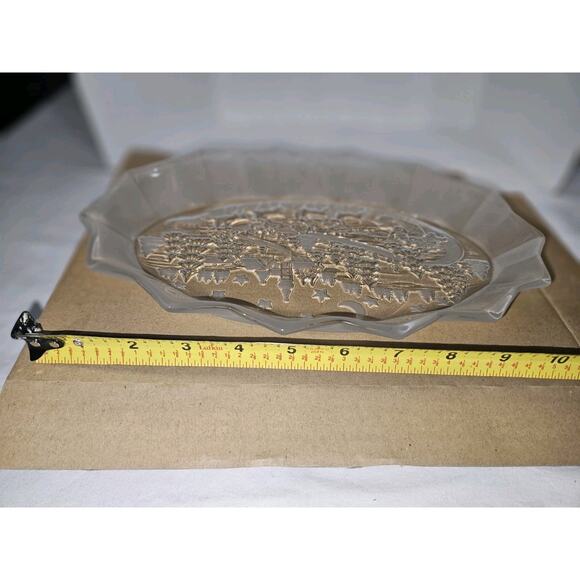 NIDB Mikasa "Silent Night" SA 958/347 Oval Crystal Glass Sweet Dish 12” - Picture 3 of 4